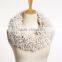 New fashion wave print imitation ladies rabbit fur infinity scarf