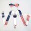 USA Flag Suspender and Bow Tie Set for Baby Toddler Kids Boys Girls Clip-on Suspenders Elastic Adjustable Y Braces