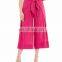 Online Stylish Women Sleeveless Tie Wasit Pink Romper Pants (JP1762003)