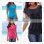 China Supplier Womens Short Sleeve T-Shirt Ladies Casual Loose Plain Tops Blouse