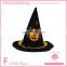 Personalized halloween polyester witch hat feather decorated for halloween favor