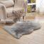 green color artifical faux fur area rug