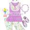 Boutique children clothing boutique outfits 100%Cotton fabric kids clothing