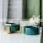Pet Ceramic Bowl With Bamboo Fiber Frame Cat Dog Pet Food Feeder