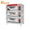 3 Deck 6 Tray Cake Baking Machine Gas Bread Commercial Pizza Oven For Sale