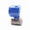 DC3-6V,AC9-24VandAC85-265V DN15 DN20 DN25 2 way brass ss304 mini electric motorized water ball valve for water irrigation