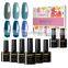 blue green glitter series UV Gel Set 6 Color Nail Art Salon UV Gel Soak Off Gel Polish