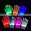 Wholesale Rave Light Flashing Finger Lighting Glow Mittens LED Glow Gloves for halloween