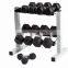 Wholesale Household 20 Kg Weight Custom Dumbbell Set Hexagon Rubber Coated Iron Dumbbell Set