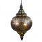 Traditional Etching Metal Shades  Hanging Hollowing Flower Hole Electric Ceiling Moroccan designer pendant lighting