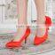 hot sale elegant designer lady silver gray bridal wedding office party dress shoes