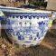 Luxury Big Chinese Hand Paint Blue And White Porcelain Ceramic Fish Plant Pots For Indoor And Outdoor