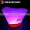 Competitive PP Plastic belvedere wine bucket LED Ice Bucket