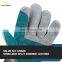 Cow Split Leather Working Gloves/ Rubberized Cuff and Cotton Cloth Back/Cotton lined