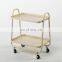 Multi-purpose metal multi-purpose vehicle 2-layer shelf trolley