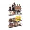 Spice Shelf Storage Holder for Kitchen Cabinet Pantry Door 2 Tier Wall Mounted Spice Organizer Rack