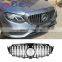 GT R Style Front Bumper Grille Grill for Mercedes Benz E Class W213 2016-2020 Silver & Black