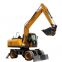 Machinery excavator bucket teeth wheel excavator bucket thumb and rotate grapple with enclosed cabin