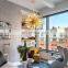 Post-Modern Gold Geometric Ball LED Pendant Lighting Living Room Restaurant Bar Spark Ball Iron LED Chandelier Lamp