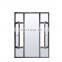 Hot sale casement door and attached casement window with bliding