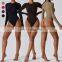 Bodysuit Ladies Casual Costumes Quick Dry Sexy Long Sleeve Ballet Dance Jumpsuits Playsuits Bodysuits For Women With Toggle Clip