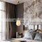 Nordic restaurant simple modern light luxury bar brass alabaster chandelier