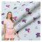 High quality polyester spandex 250GSM small flower custom 2*2 knit rib digital printed fabric for cardigan