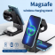 2 3-in-1 Universal Wireless Charging Station USB C Hub Smart Adapter QC3.0 Schnellladestation für Mobiltelefone und Uhren
