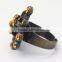 Adjustable crystal stone vintage ring