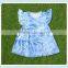 Hot sale baby frock design 2016 summer children boutique clothing frozen outfits girl flutter sleeve dress