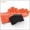ladies wholesale orange PU leather hand gloves