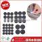 Black good quality EVA felt pads chair legs protector set