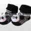 Japan wholesale high quality cute black panda socks for baby with creepers