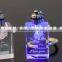 Color Changing 3d laser transparent photo led crystal keychain for wedding gifts