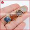Natural stone jewelry genuine drusy druzy square gold crystal pendants necklace