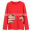 New design o neck long sleeve various color couple big hand printed t-shirt