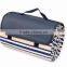Water-Resistant Picnic Blanket Tote with Soft Fleece, Spring Summer Stripe