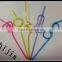 crazy Hard Plastic PVC Drinking Straws