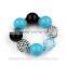 Snowflake chunky necklace bracelet,baby summer jewelry BubbleGum necklace 2016 new
