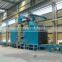 Continuous through conveyor steel surface polishing shot blast abrasive machine