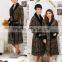 Simple Luxury coral fleece leopard couples terry bathrobe