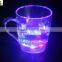 Environmeantal plastic material led flashing cup handle drinking cups for bars parties