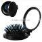 Black mini round folding pocket hair brush with mirror                        
                                                Quality Choice