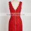 Eyelash Trim Sleeveless Mini Red Lace Dress Designs, Red Lace Dress