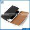 customized back clip mobile phone leather flip case for iphone