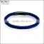 Factory direct wholesale Fashion stainless steel Real leather clasp magnetic bracelet