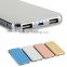 2016 newest Leather cover powerbank 10000mAh slim polymer power bank high capacity 8000mAh and more