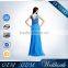 Blue Color One Piece Real Sample Crystal Beaded Tall Tube Women Sexy Maxi Bandage Dress