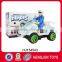 plastic electric musical bump&go police bus with flash for kid toys