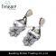 fashion jewelry brand latest hot selling blue gray glass stone drop earring